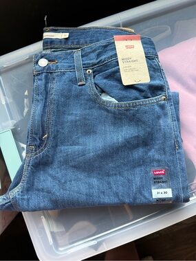 Levi's Blue Middy Straight Denim Jeans